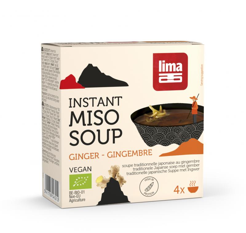 Lima Instant miso soep gember bio 60g